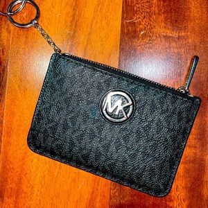 REAL black Michael kors key chair /wallet holder